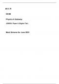  #O C R  GCSE  Physics A Gateway  J249/04: Paper 4 (Higher Tier)    Mark Scheme for June 2023