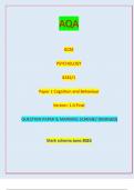 AQA GCSE PSYCHOLOGY 8182/1 Paper 1 Cognition and Behaviour Version: 1.0 Final *JUN238182101* IB/G/Jun23/E8 8182/1 QUESTION PAPER & MARKING SCHEME/ [MERGED]