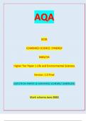 AQA GCSE COMBINED SCIENCE: SYNERGY 8465/1H Higher Tier Paper 1 Life and Environmental Sciences Version: 1.0 Final G/LM/Jun23/E8 8465/1H (JUN2384651H01) GCSE COMBINED SCIENCE: SYNERGY Higher Tier Paper 1 Life and Environmental Sciences  QUESTION PAPER & MA