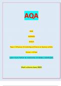 AQAGCSE BUSINESS 8132/2  Paper 2 Influences of marketing and finance on business activity Version: 1.0 Final *JUN238132201* IB/G/Jun23/E8 8132/2 Monday 12 June 2023 /  QUESTION PAPER & MARKING SCHEME/ [MERGED]