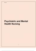 Psychiatric and Mental Health Nursing