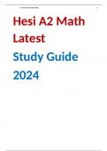 HESI A2 Math Section Complete Package 2024