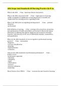 ANA Scope And Standards Of Nursing Practice Qs & As