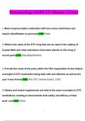 Pharmacology NURS 251 Module 2 Exam portage learning Newest Questions and Answers (2023 / 2024) (Verified Answers)