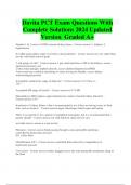 Davita PCT Exam Questions With  Complete Solutions 2024 Updated  Version Graded A+ 