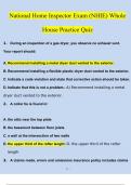 National Home Inspector Exam (NHIE) Whole House Practice Quiz | Questions with 100% Correct Answers | Verified | Updated 2024