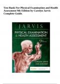 Physical Examination and Health Assessment, 9th Edition Jarvis Test Bank