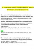 ATI RN Community Health Proctored Retake Exam with NGN with Questions and Answers (2024 / 2025) (Verified Answers)