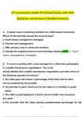 ATI Community Health Proctored Exam with NGN  Questions and Answers 2024 / 2025 | 100% Verified Answers