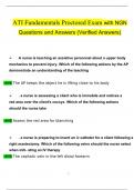 ATI Fundamentals Proctored Exam with NGN Questions and Answers 2024 / 2025 | 100% Verified Answers