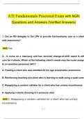 ATI Fundamentals Proctored Exam with NGN Questions and Answers 2024 / 2025 | 100% Verified Answers