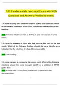 ATI Fundamentals Proctored Exam with NGN Questions and Answers 2024 / 2025 | 100% Verified Answers