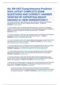 Ati, RN VATI Comprehensive Predictor 2024 LATEST COMPLETE EXAM QUESTIONS AND CORRECT ANSWER VERIFIED BY EXPERTS|ALREADY GRADED A+ NEW GENERATION!!!!