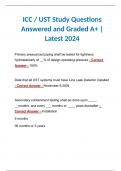 BUNDLE for ICC / UST Study Questions Answered and Graded A+ | Latest 2024