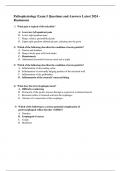 NUR 2063 Pathophysiology Exam 5 Questions and Answers Latest 2024 - Rasmussen