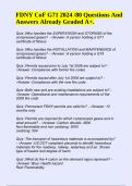 FDNY CoF G71 2024 /80 Questions And Answers Already Graded A+ & G-22 FDNY/ Certification of Fitness G-22 Use of Liquefied Petroleum Gas or Compressed Natural Gas Exam Questions and Answers.