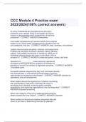 CCC Module 4 Practice exam  2023/2024(100% correct answers)