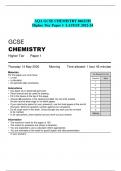 AQA GCSE CHEMISTRY 8462/1H Higher Tier Paper 1 LATEST 2022-24