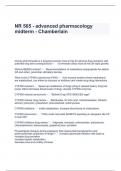 NR 565 - advanced pharmacology midterm - Chamberlain