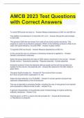 AMCB 2023 Test Questions with Correct Answers