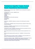 Pediatrics Aquifer Cases Actual Exam Questions And Answers