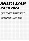 AFL1501 EXAM PACK 2024