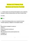 Wellcare ACT Mastery Exam Questions and Answers (Latest 2023 – 2024) Verified Solutions