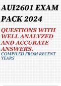 AUI2601 EXAM PACK 2024