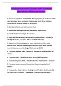 NUR522 Mental Health ATI Review Questions With Answers