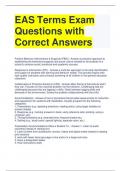 EAS Terms Exam Questions with Correct Answers