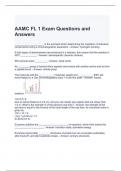 AAMC FL 1 Exam Questions and Answers