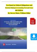 TEST BANK For Ethical Obligations and Decision-Making in Accounting Text and Cases 6th Edition By Steven Mintz, William Miller | Verified Complete Chapters |