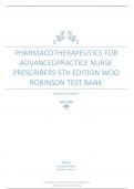 Pharmacotherapeutics for Advanced Practice Nurse Prescribers 5th Edition Woo Robinson Test Bank