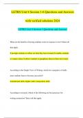 LETRS Unit 8 Session 1-6 Questions and Answers with verified solutions 2024 LETRS Unit 8 Session 1 Questions and Answers 