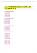  ACLS Advanced Cardiovascular Life Support  PRETEST 60 QUESTIONS AND ANSWERS 2023