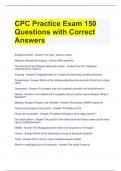 CPC Practice Exam 150 Questions with Correct Answers