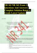 NR 341 NR 341 Exam 2  Questions And Answers( Complete Solution Rated A Grade Latest Updates. Exam 2 NR 341 1. The nurse is caring for a client with hypovolemic shock. The family member asks why the fluids are being warmed. What is the best response by the