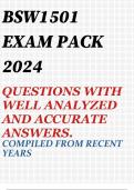 BSW1501 EXAM PACK 2024