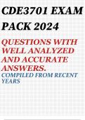 CDE3701 EXAM PACK 2024