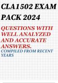 CLA1502 EXAM PACK 2024