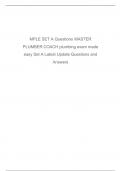 MASTER PLUMBER COACH plumbing exam made easy Set A Latest Update Questions and Answers