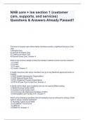 NAB core + los section 1 (customer care, supports, and services) Questions & Answers Already Passed!!