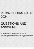 PED3701 Exam pack 2024 (Questions and answers)