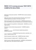  RNSG 1413 nursing process TEST WITH COMPLETE SOLUTION 