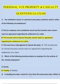 PERSONAL VUE PROPERTY & CASUALTY QUESTIONS GA EXAM | Questions with 100% Correct Answers | Verified | Updated 2024