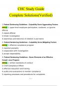 CHC Study Guide Complete Solutions Questions and Answers 2024 / 2025 | 100% Verified Answers