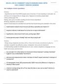 NR-441: | NR 441 COMMUNITY HEALTH NURSING EXAM 3 {A} WITH VERIFIED ANSWERS