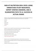 NGN ATI NUTRITION 2024: EXCEL USING UNMATCHED STUDY RESOURCES, EXPERT VERIFIED ANSWERS, AND A GUARANTEED PATH TO A+ SUCCESS IN ACTUAL EXAMS