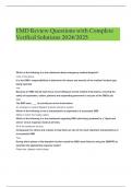 EMD Review Questions with Complete Verified Solutions 2024/2025