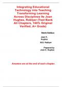 Test Bank For Integrating Educational Technology into Teaching Transforming Learning Across Disciplines 9th Edition By Joan Hughes, Roblyer (All Chapters, 100% Original Verified, A+ Grade) 